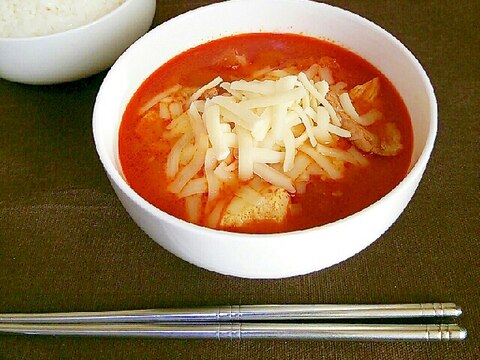 トマトチーズ スンドゥブチゲ レシピ 作り方 By あ ち0024 楽天レシピ トマトチーズ スンドゥブチゲ レシピ 作り方 By あ ち0024 楽天レシピ